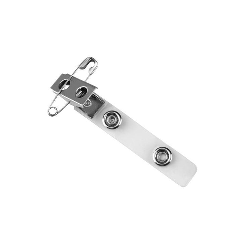 2105-3370 Strap Clip, Pin and Clip , 2-Hole NPS Clip & Safety Pin, Cle -  BradyPeopleID