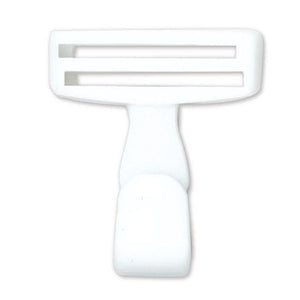 Strap Clip, Mylar Strap 2 1/4” (57mm), Ribbed Thumb-Grip White Clip , -  BradyPeopleID